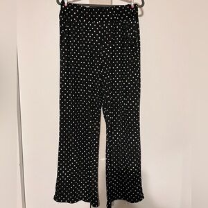 Black and White Polka Dot Pull On Pants